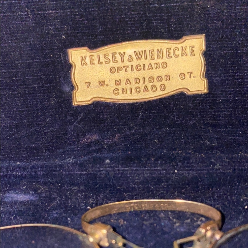 Antique Gold Rim Glasses with Original Case - Picture 2 of 6